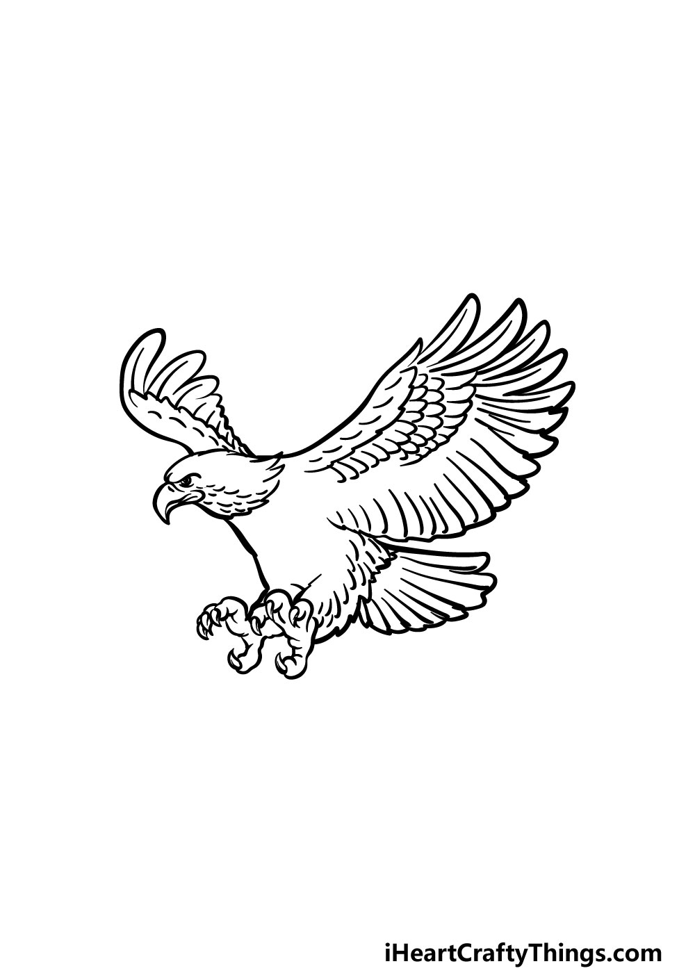 bald eagle drawing step 5