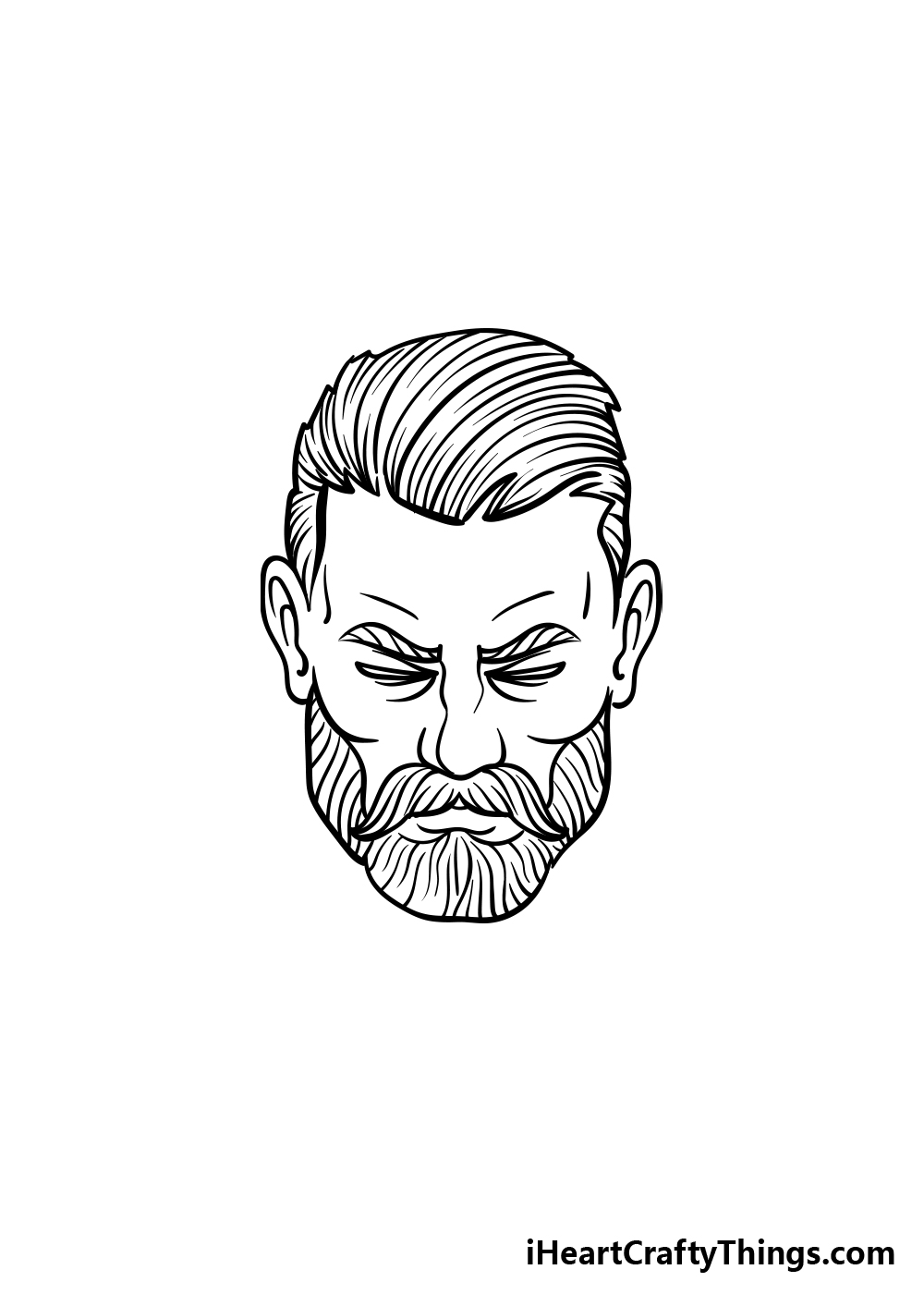drawing a beard step 5
