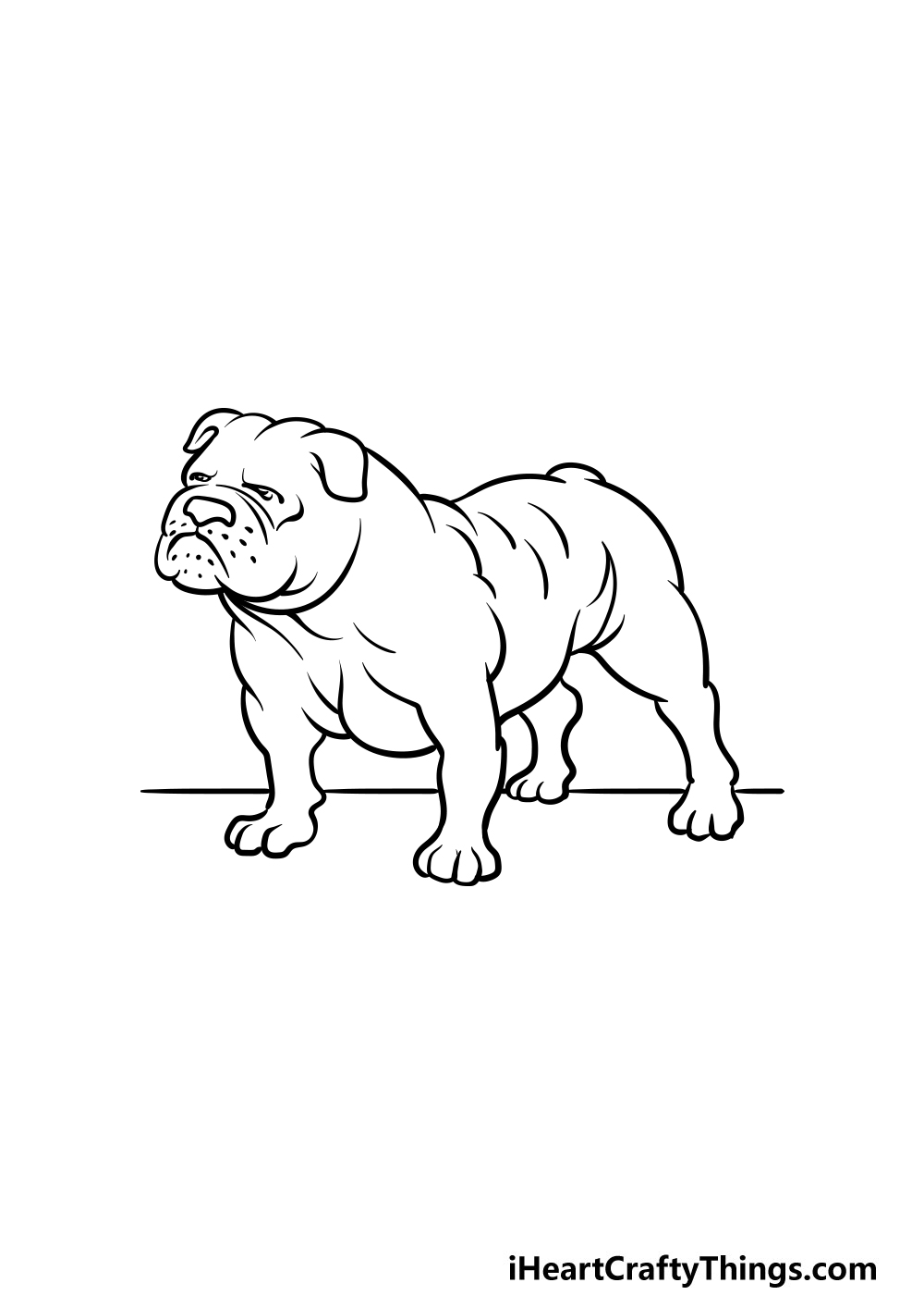drawing bulldog step 5