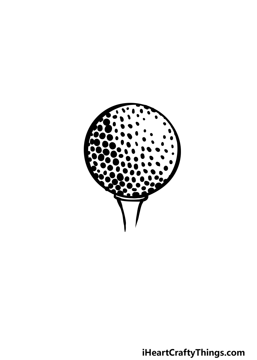 drawing a golf ball step 5