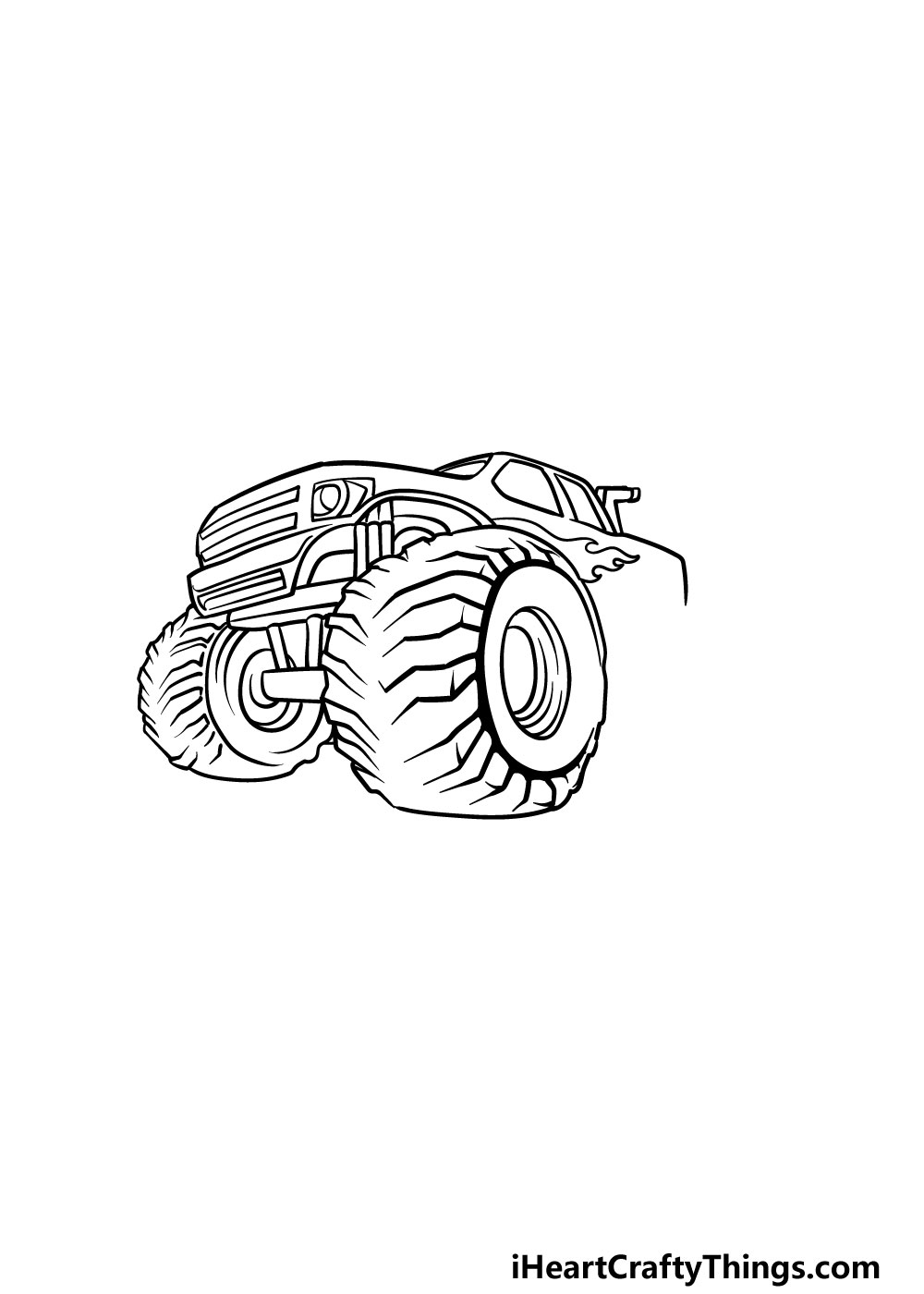 drawing a monster truck step 5
