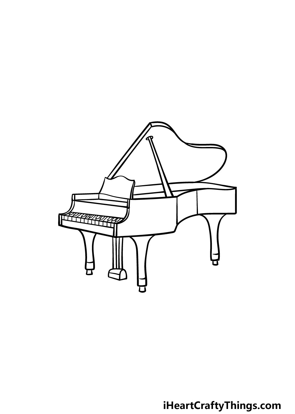 drawing a piano step 5
