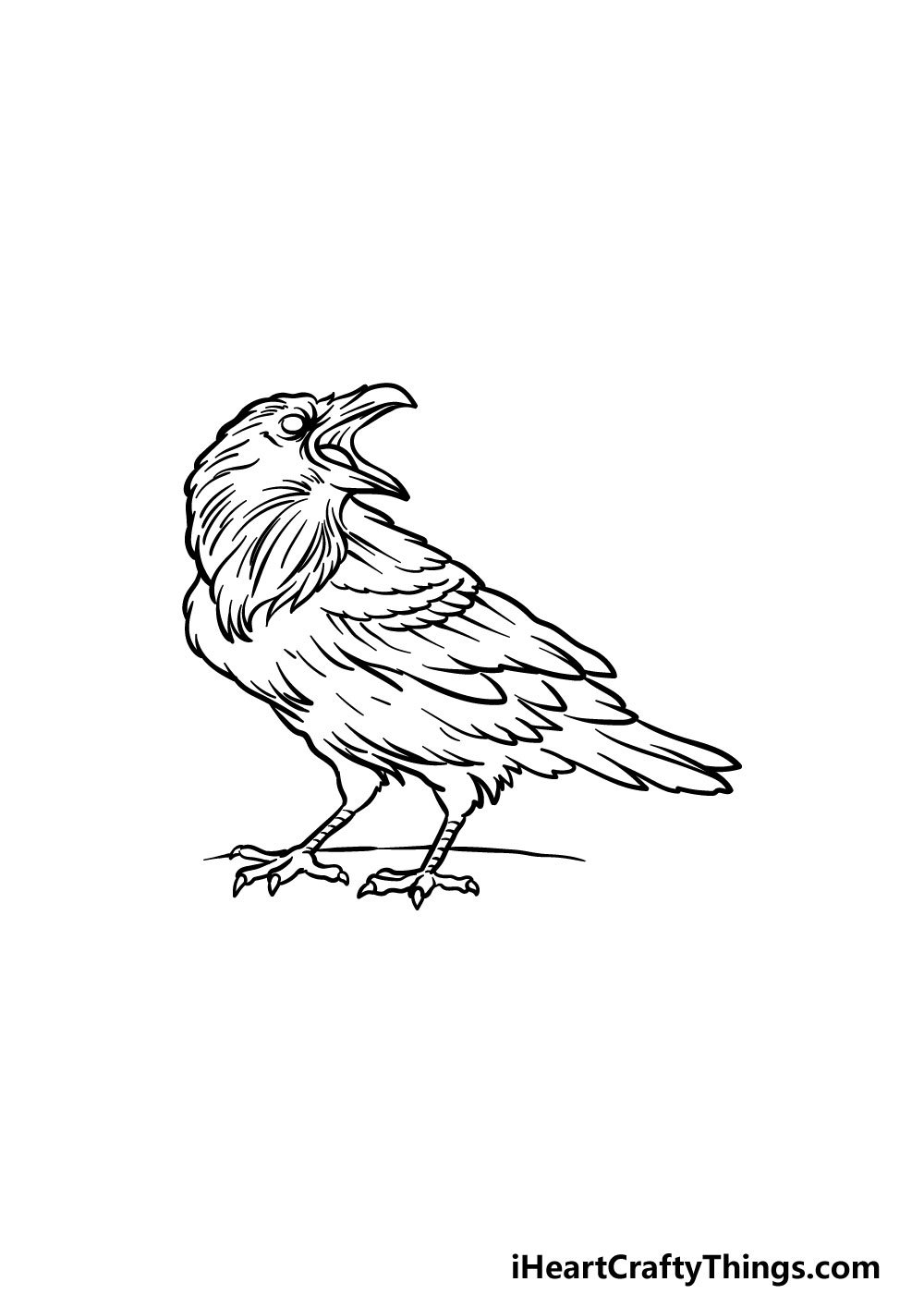 drawing a raven step 5