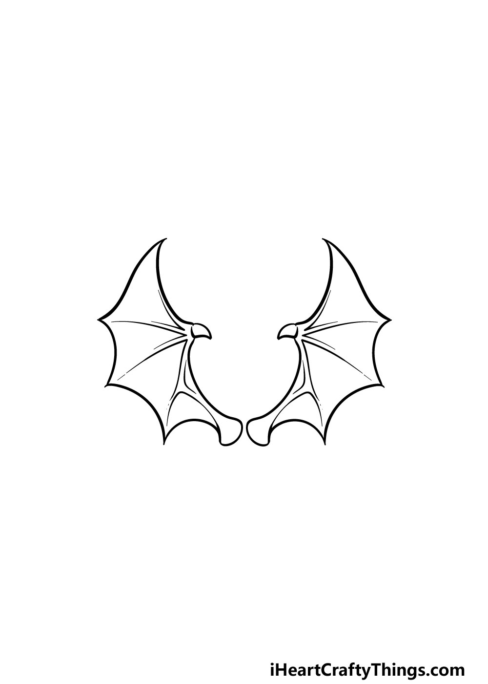 drawing dragon wings step 5