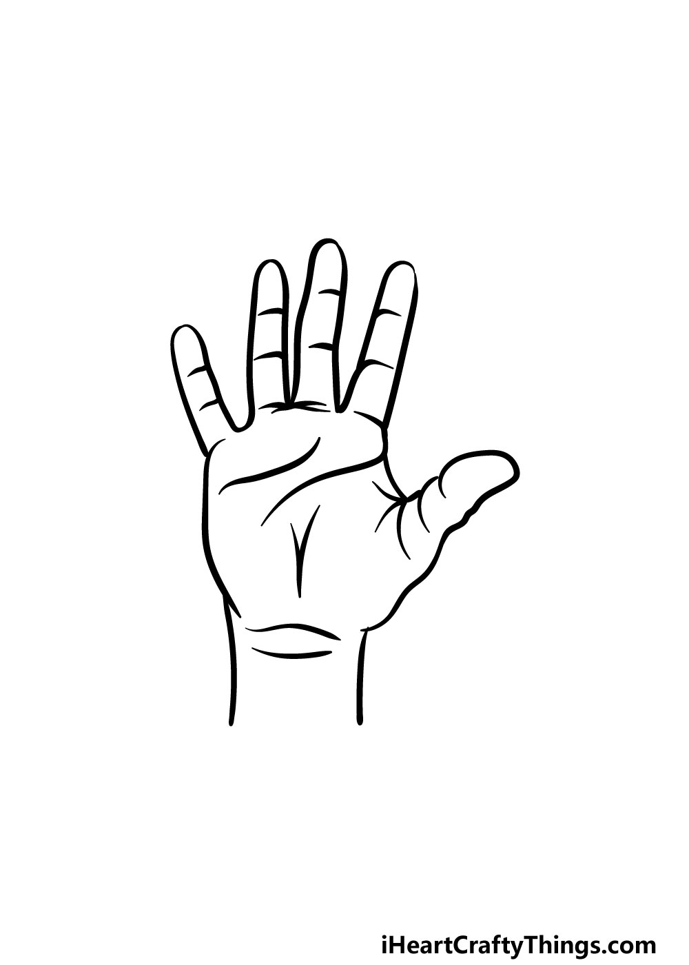 drawing fingers step 5