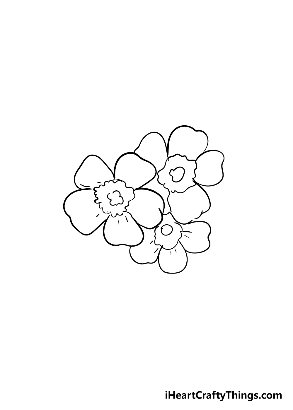 cherry blossoms drawing step 6