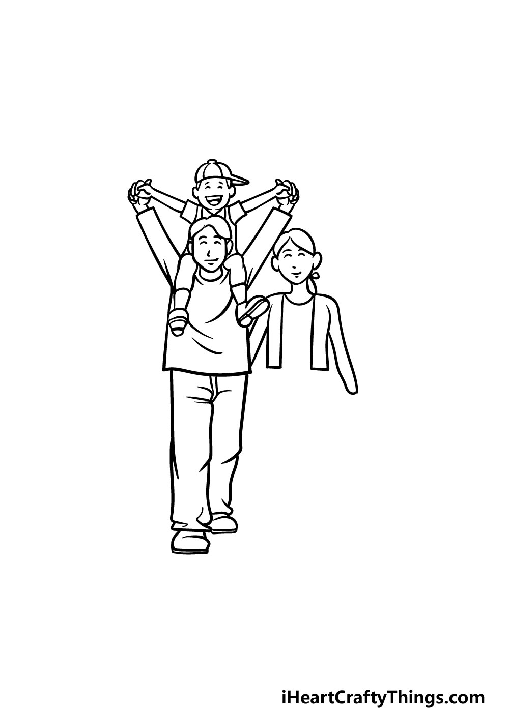 drawing a family step 6