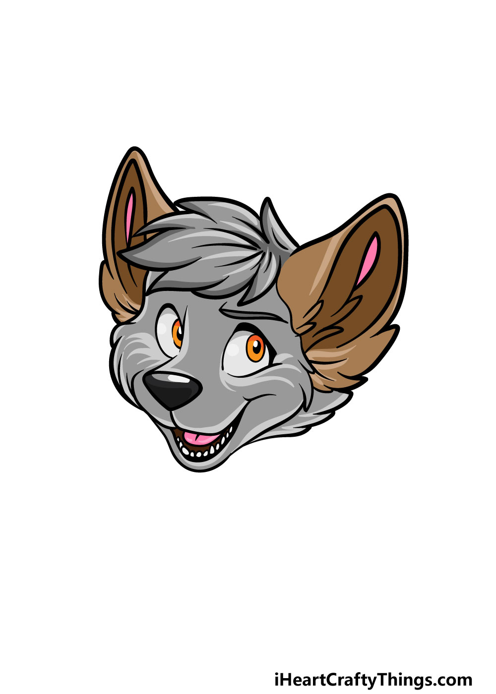 drawing a furry head step 6
