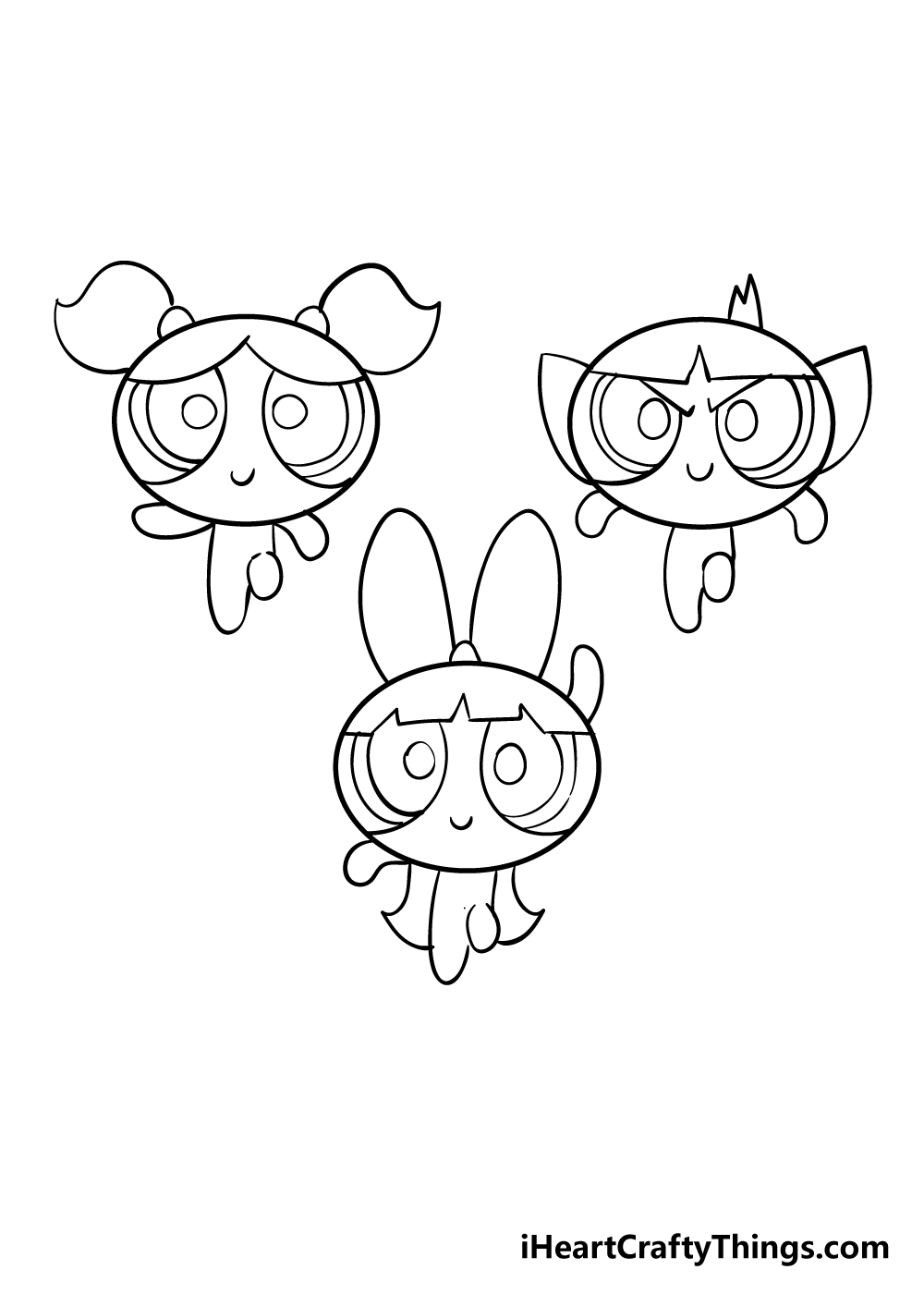 powerpuff girls drawing step 6
