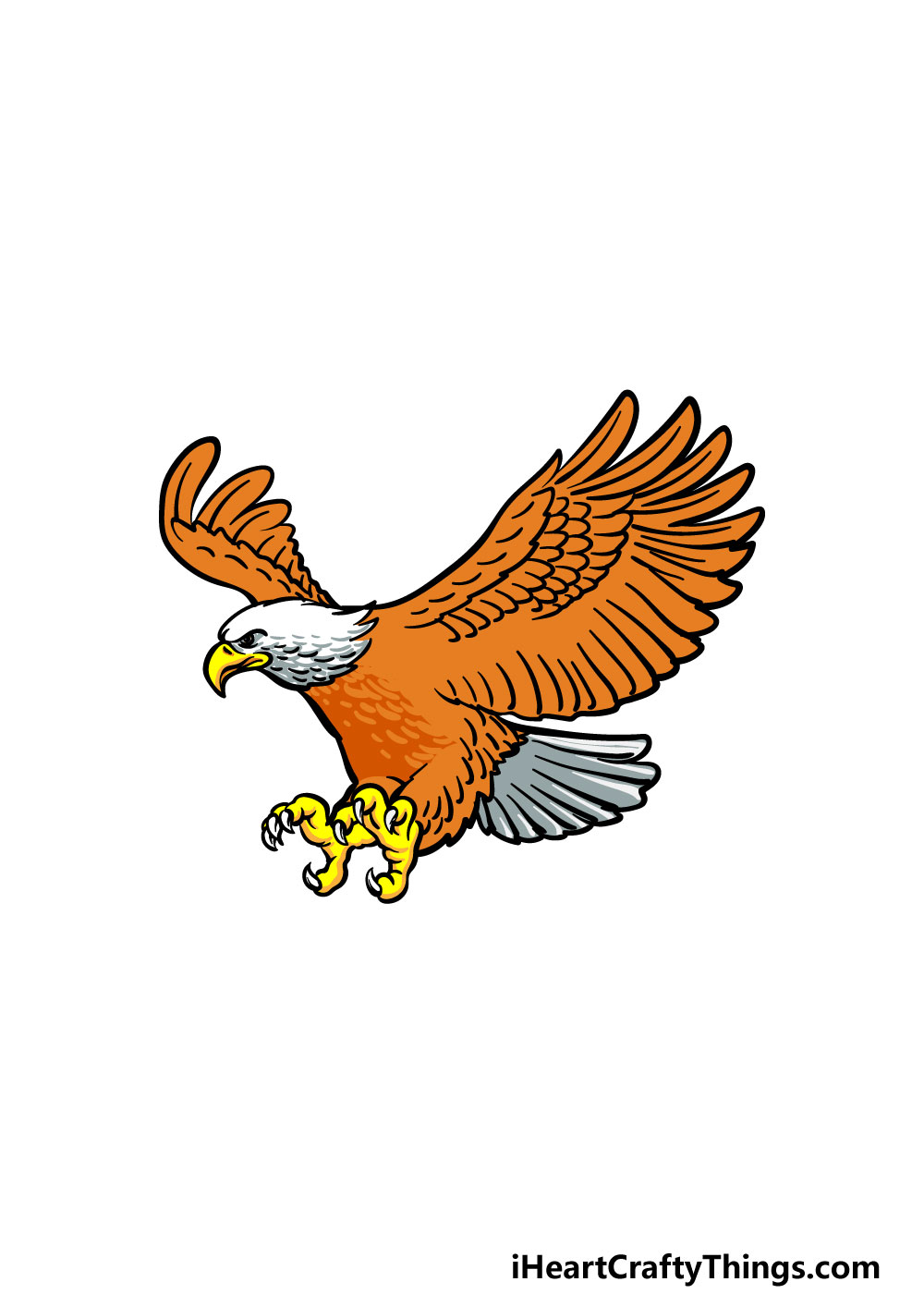 bald eagle drawing step 6