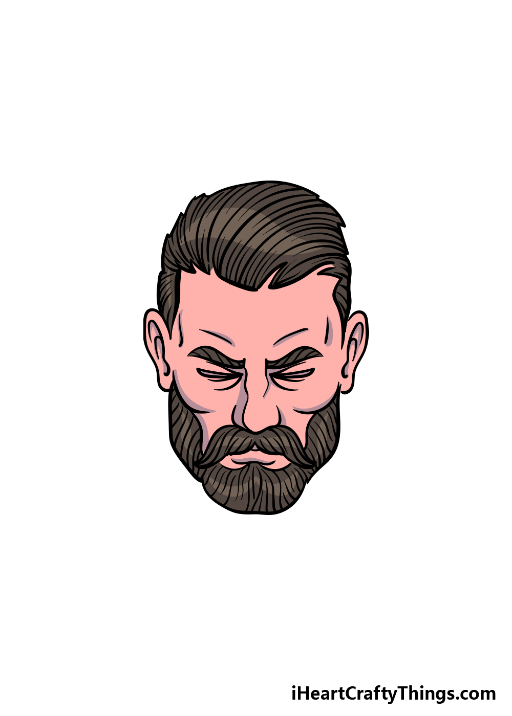 drawing a beard step 6