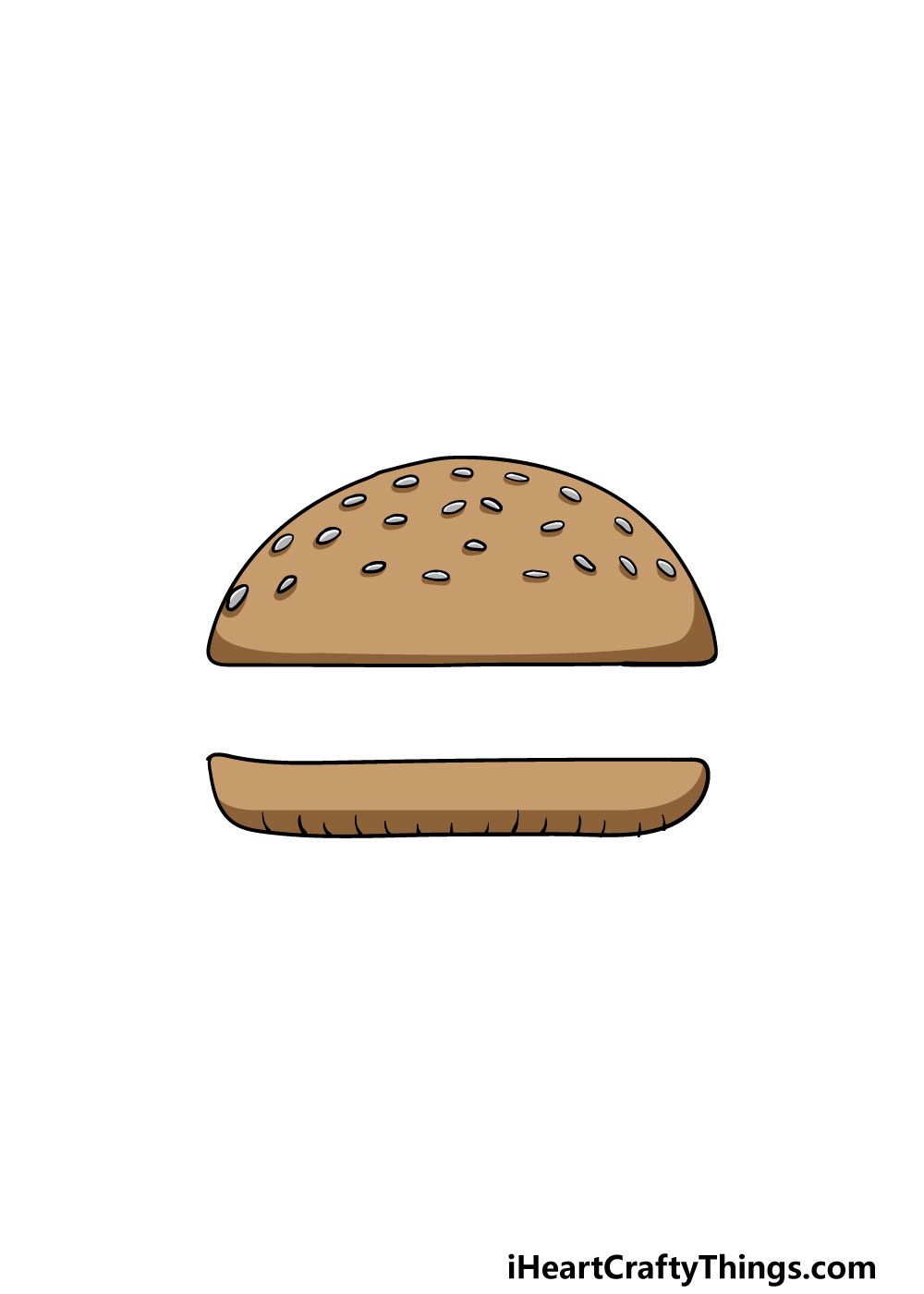 drawing a bun step 6