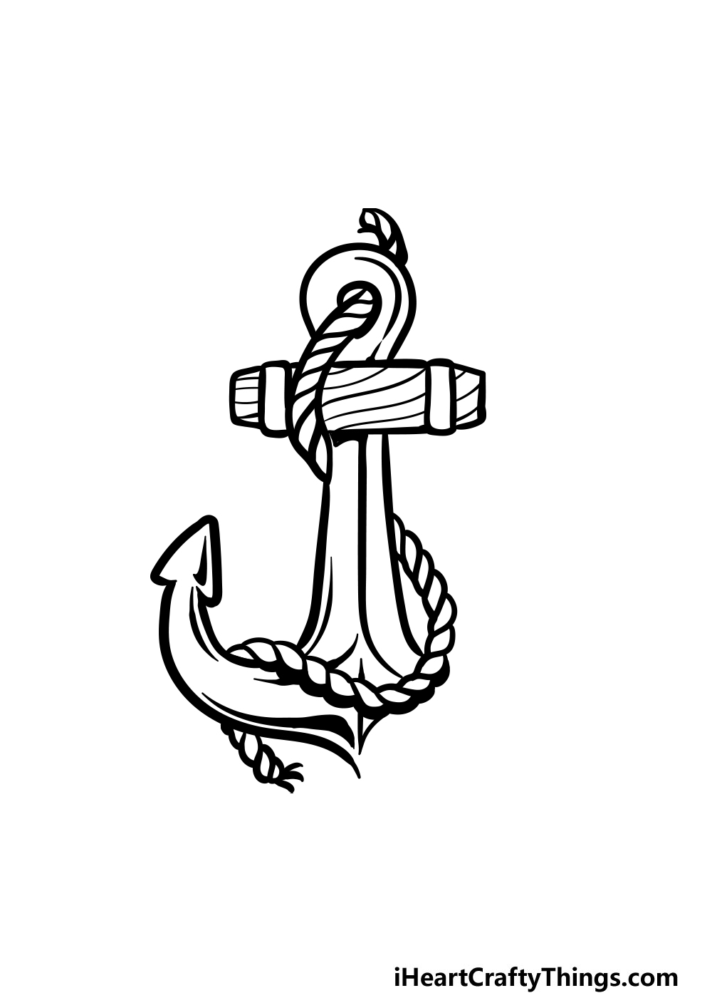 drawing an anchor step 6