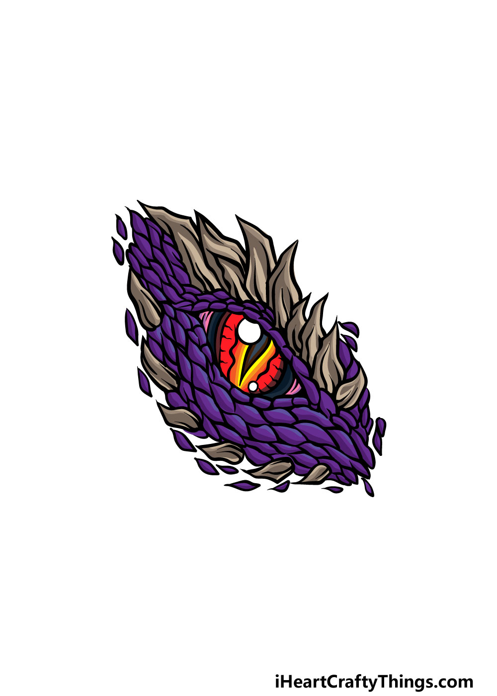 drawing a dragon eye step 6