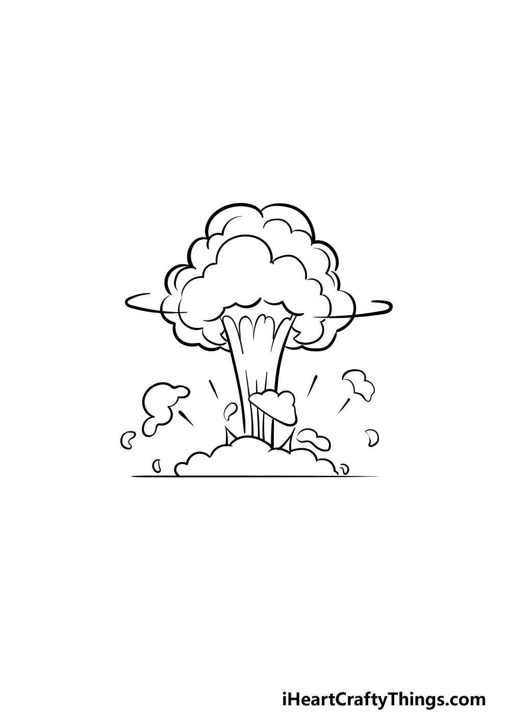 drawing an explosion step 6