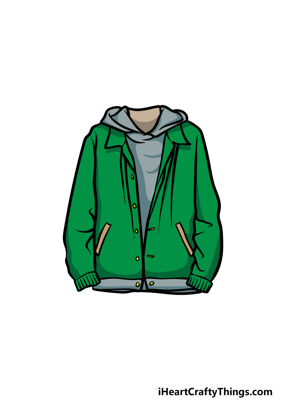 drawing a jacket step 6