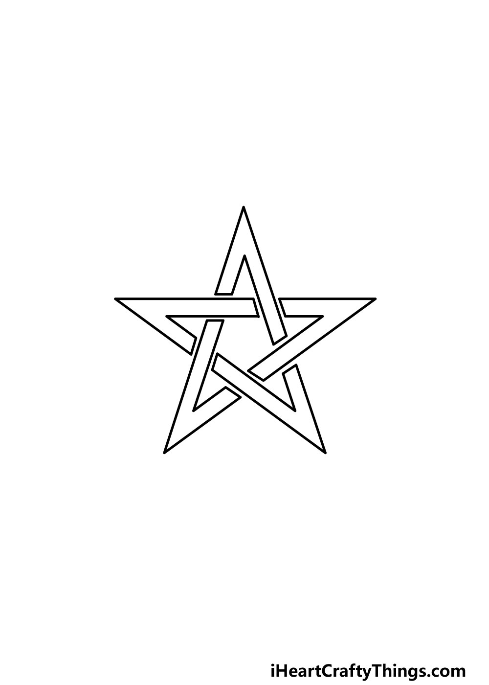 drawing a pentagram step 6