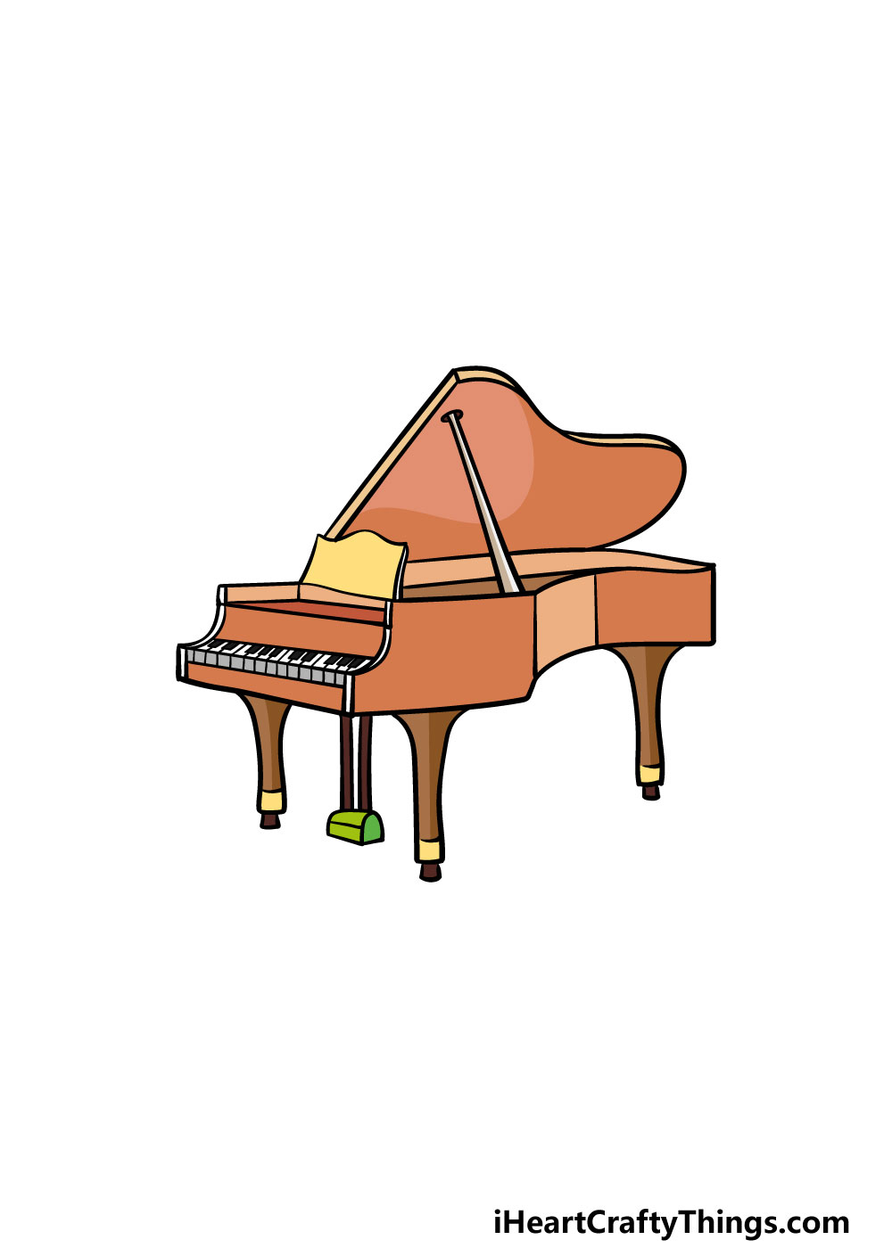 drawing a piano step 6