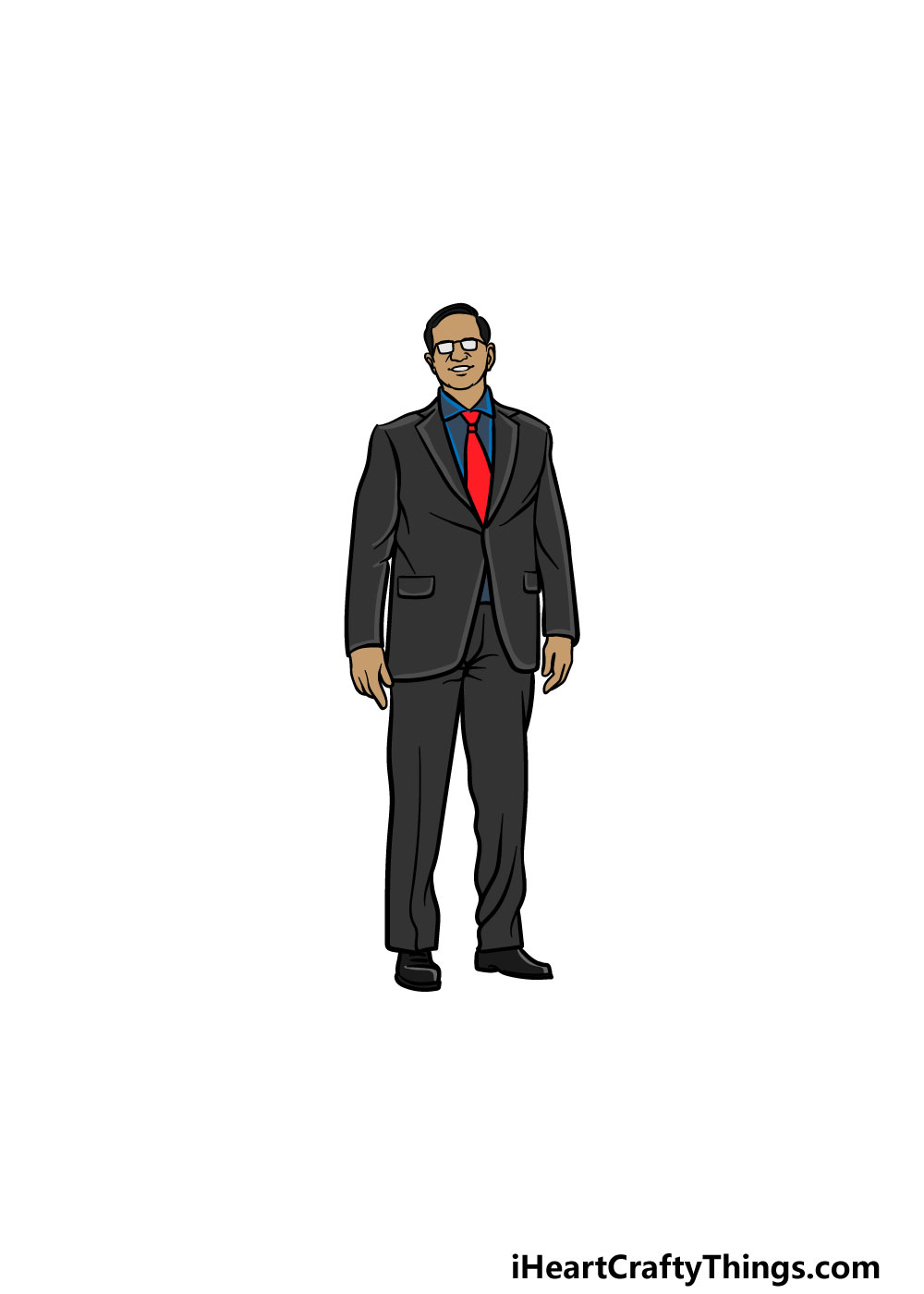 drawing a suit step 6