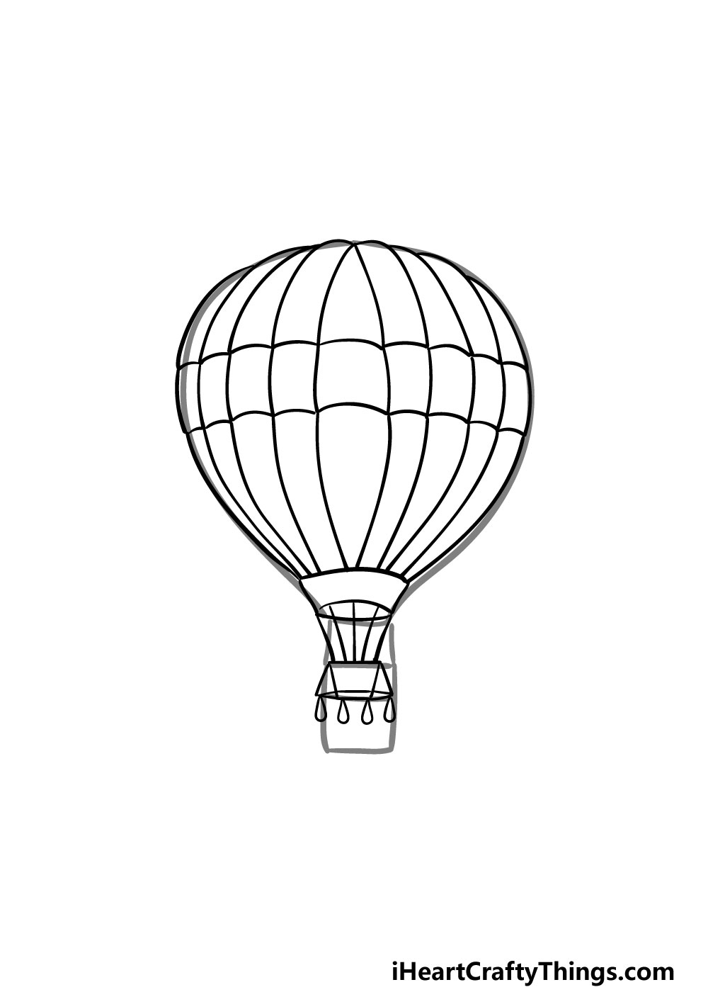 drawing a hot air balloon step 6