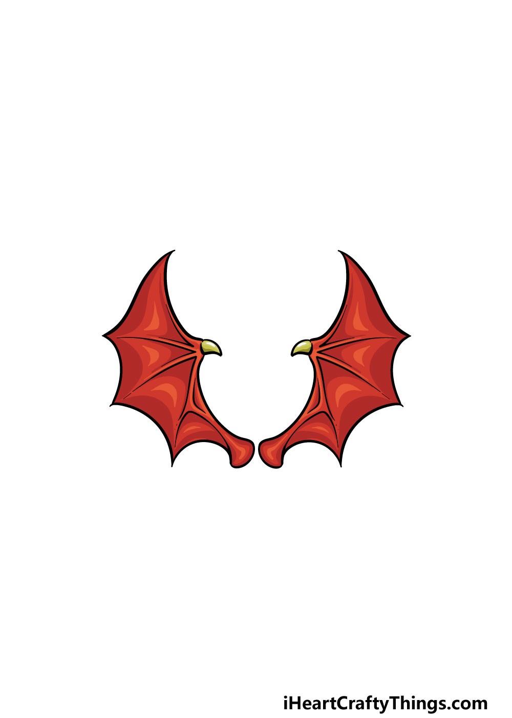 drawing dragon wings step 6