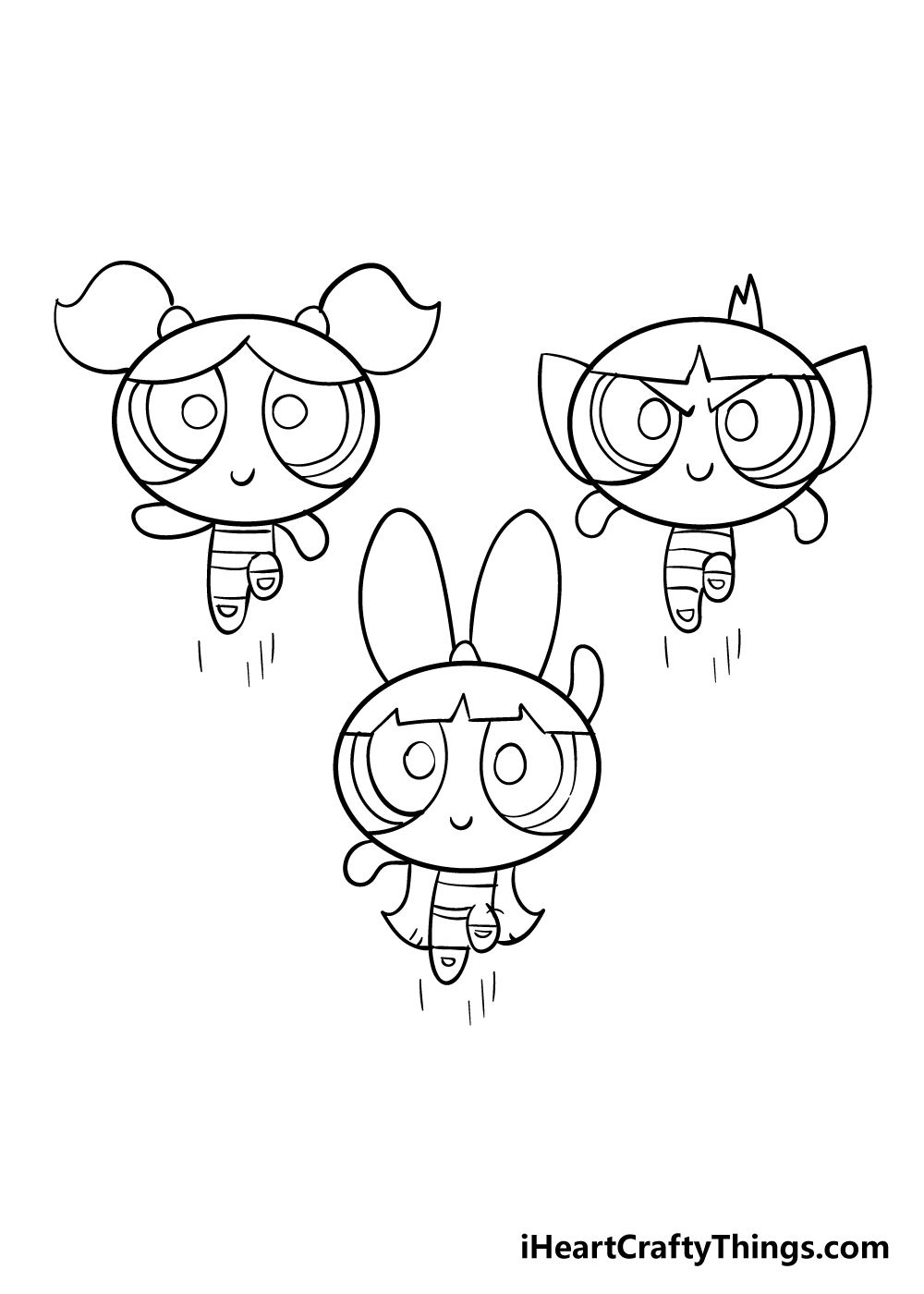 powerpuff girls drawing step 7