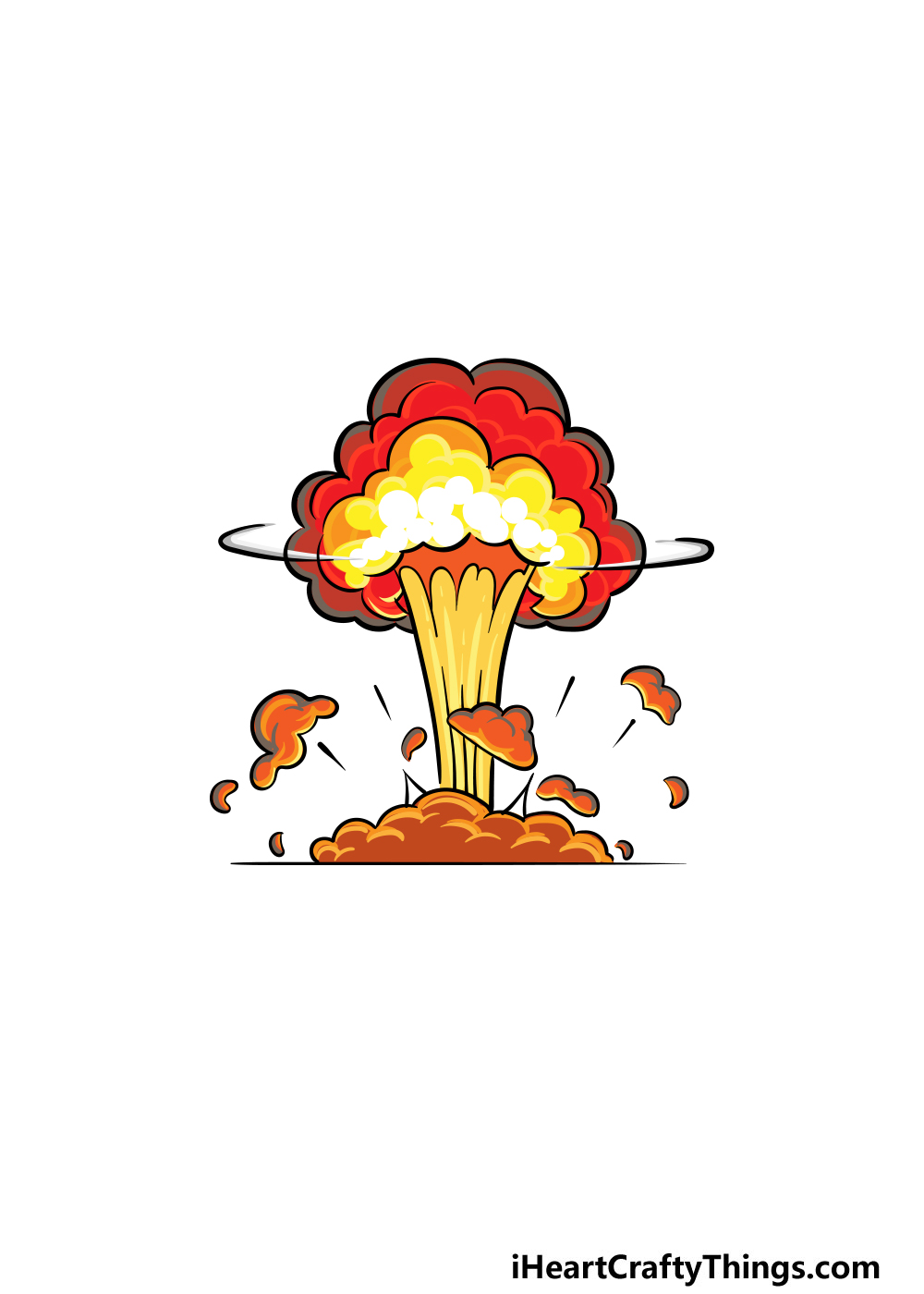 drawing an explosion step 7