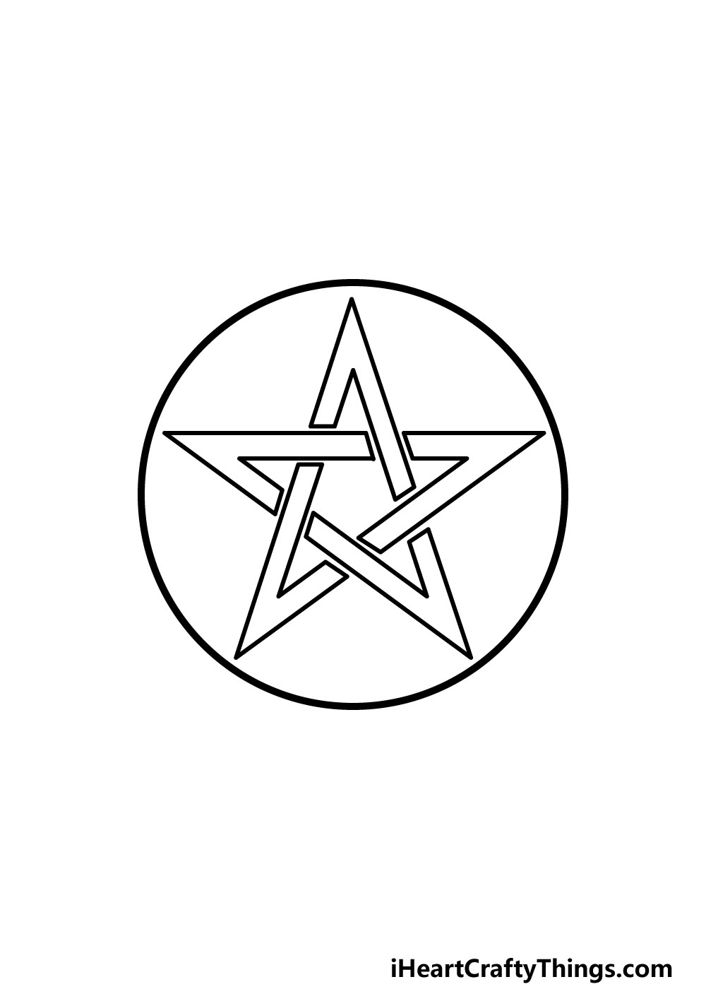 drawing a pentagram step 7