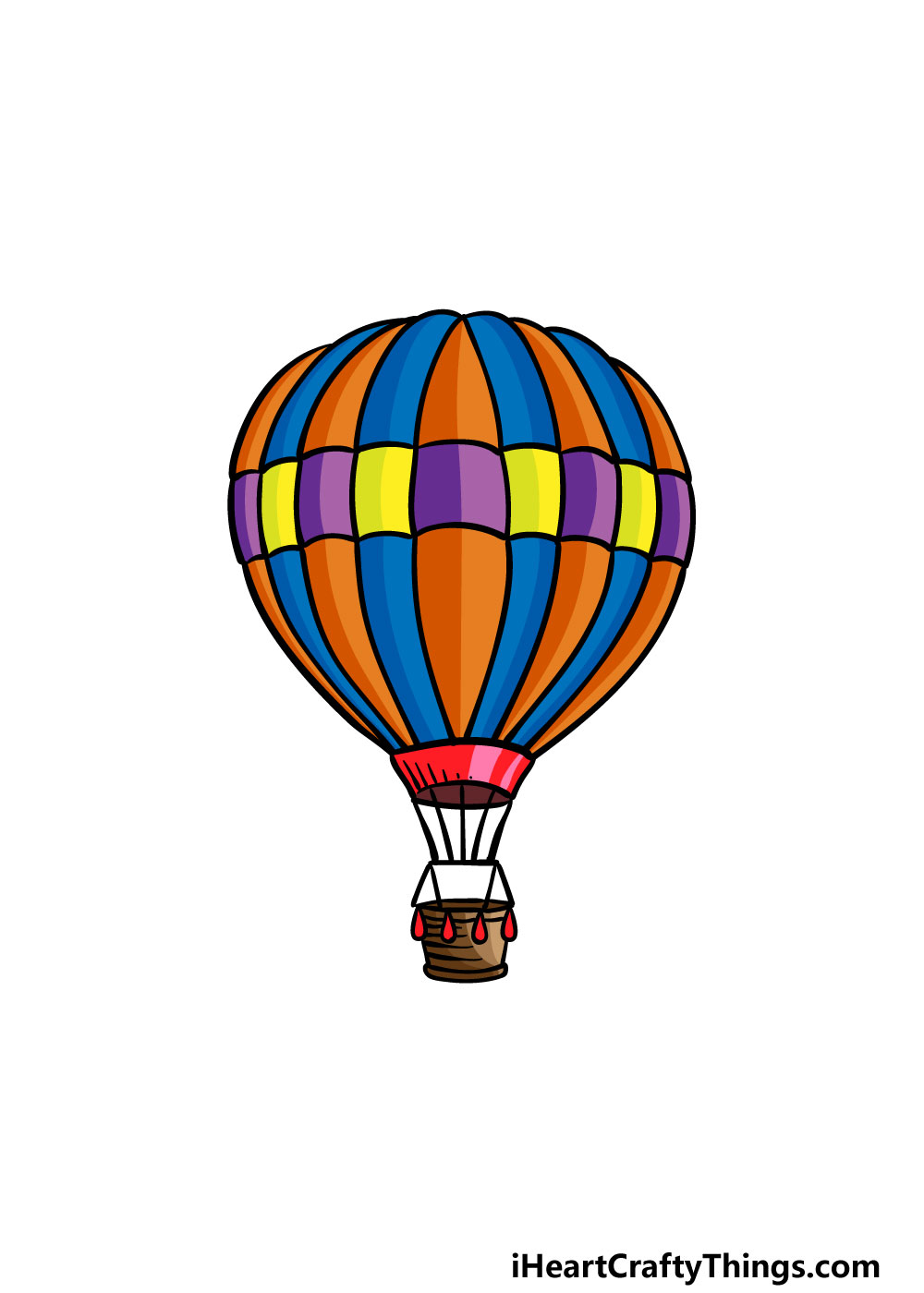 drawing a hot air balloon step 8
