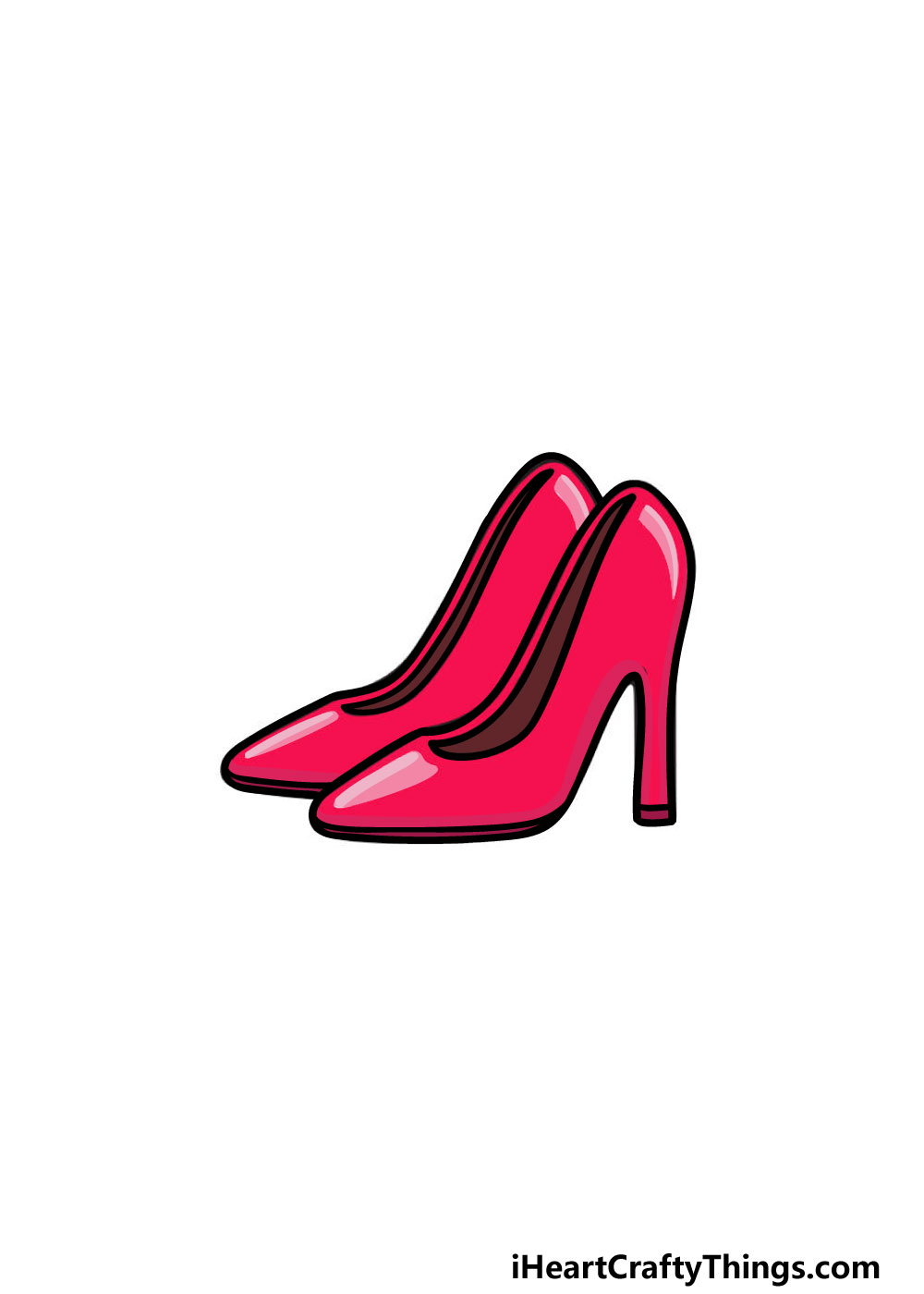 drawing high heels step 8