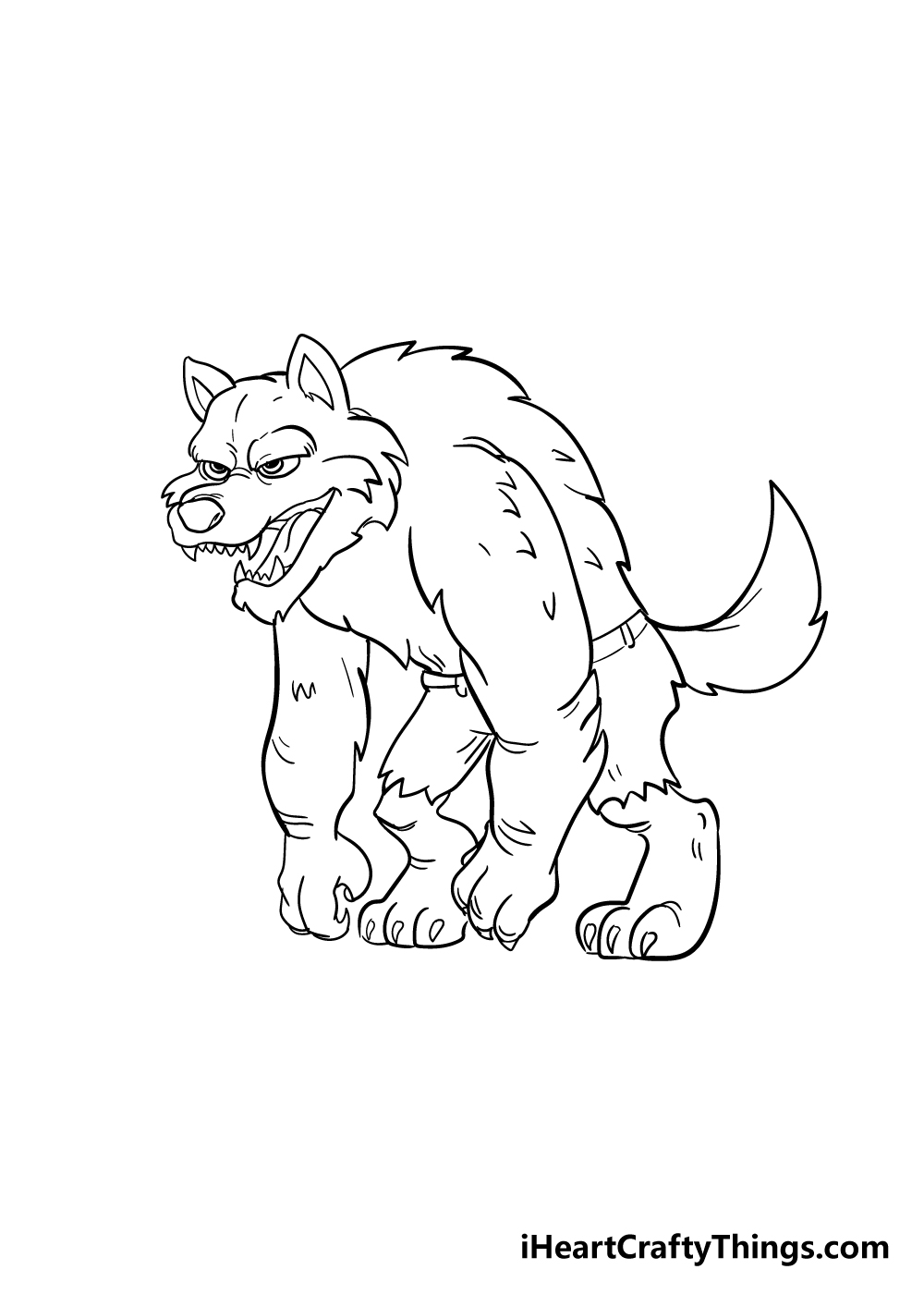 werewolf drawing step 9