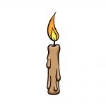 how to draw a candle image