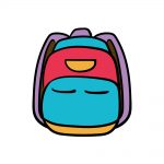 how to draw backpack image