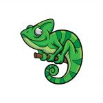how to draw a chameleon image