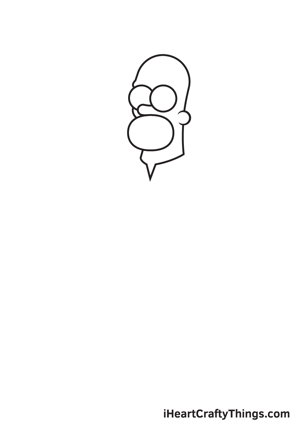 drawing homer simpson step 1