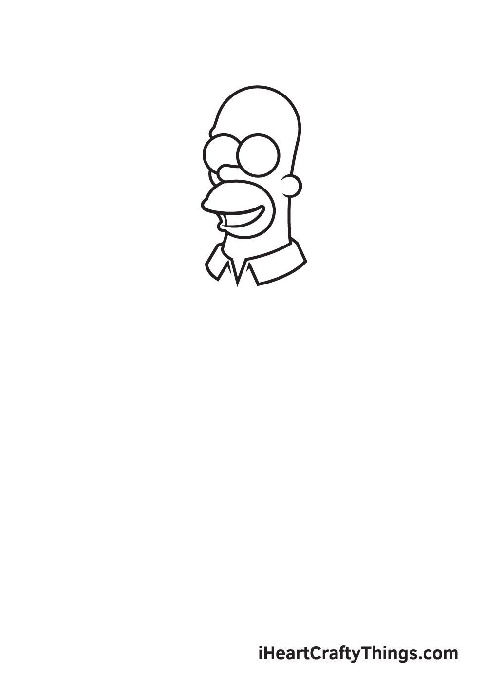 drawing homer simpson step 3