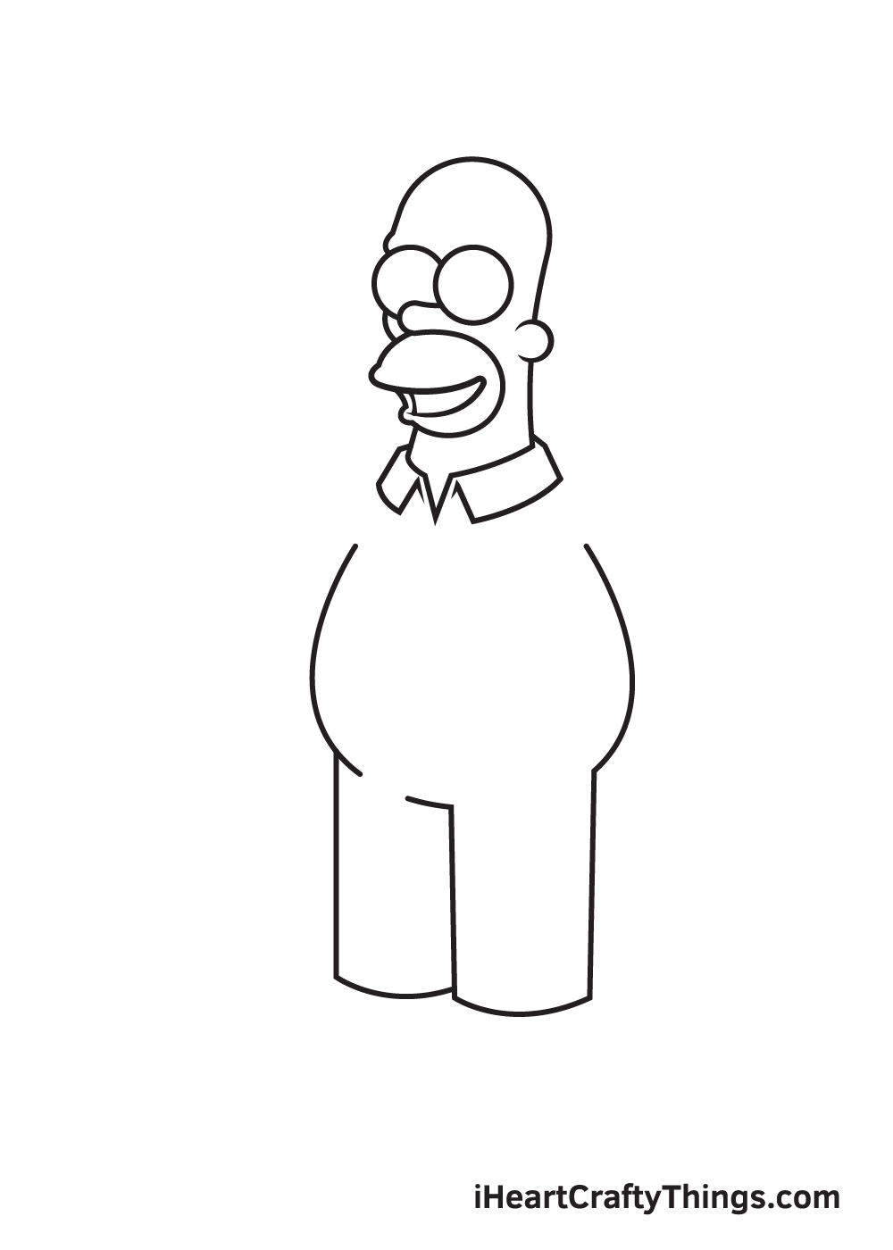 drawing homer simpson step 4