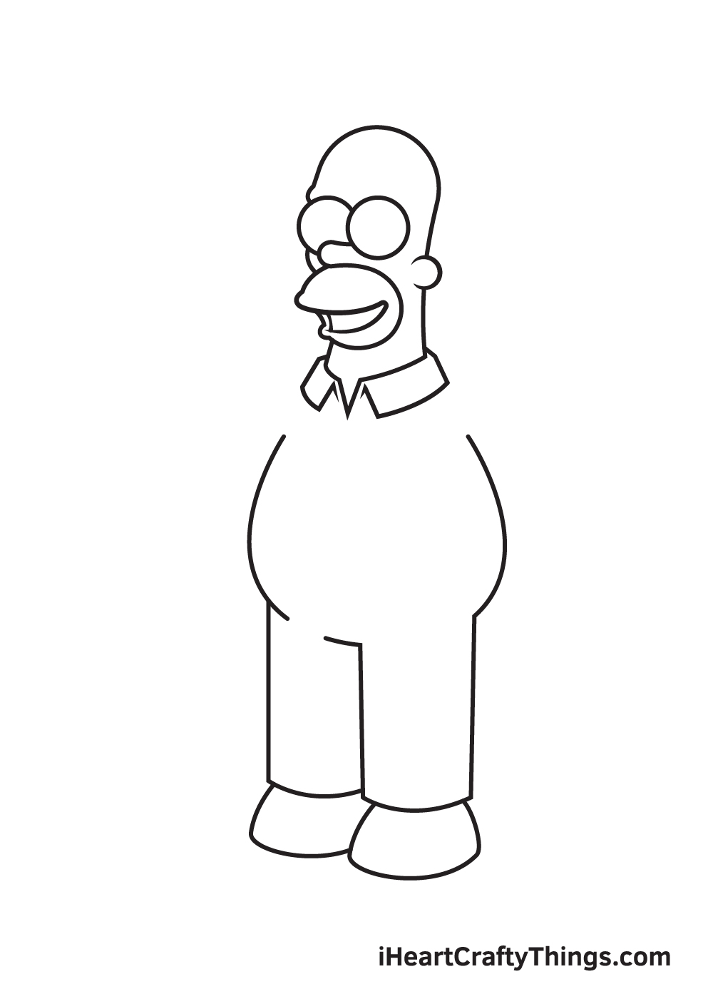 drawing homer simpson step 5
