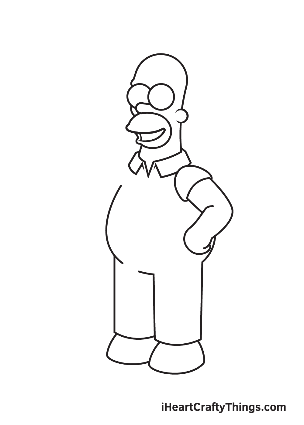 drawing homer simpson step 6