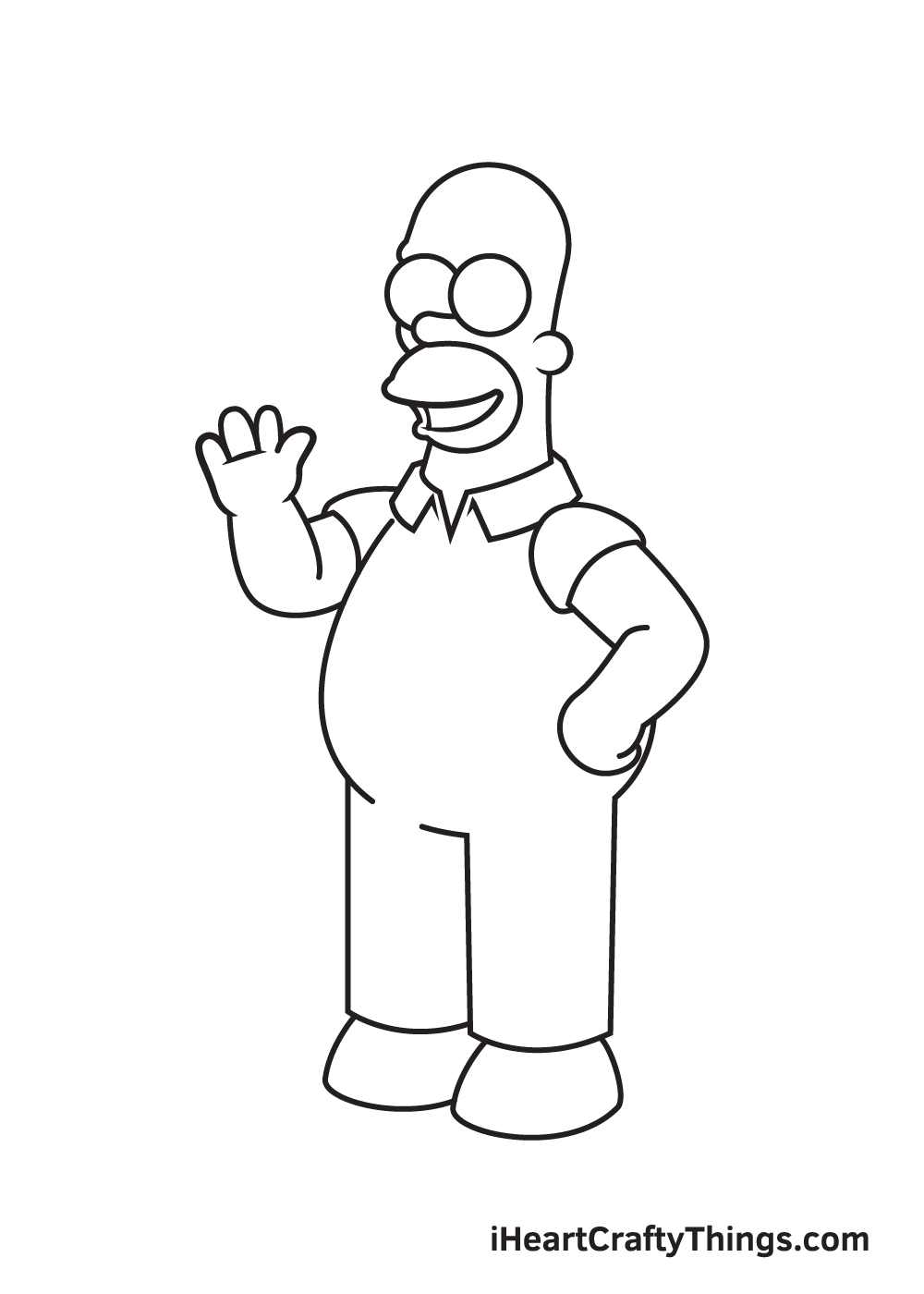 drawing homer simpson step 7