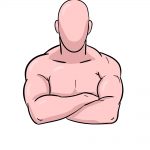 how to draw crossed arms image