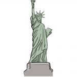 how to draw the statue of liberty image