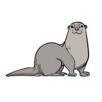 how to draw otter image