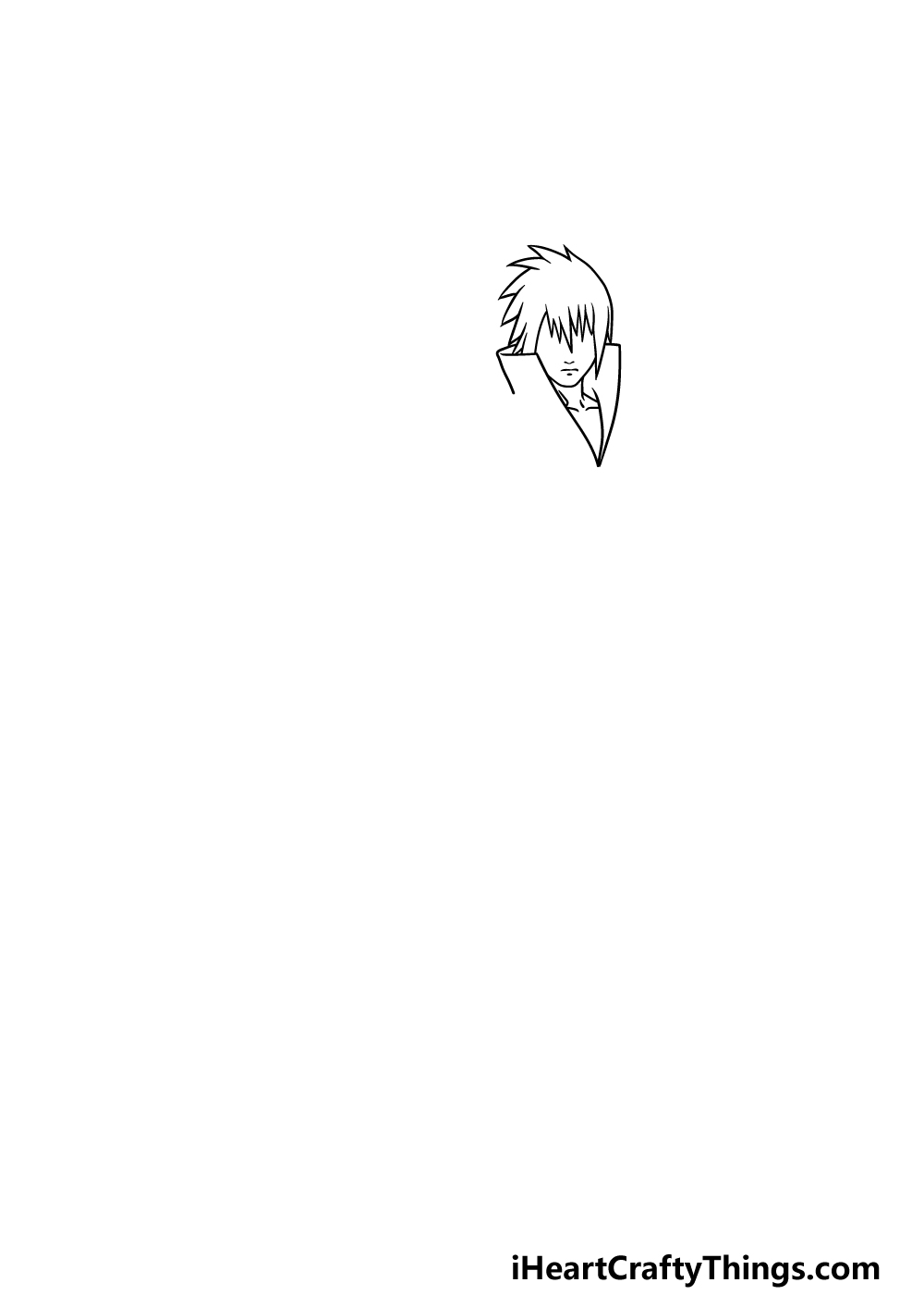 drawing Sasuke step 1