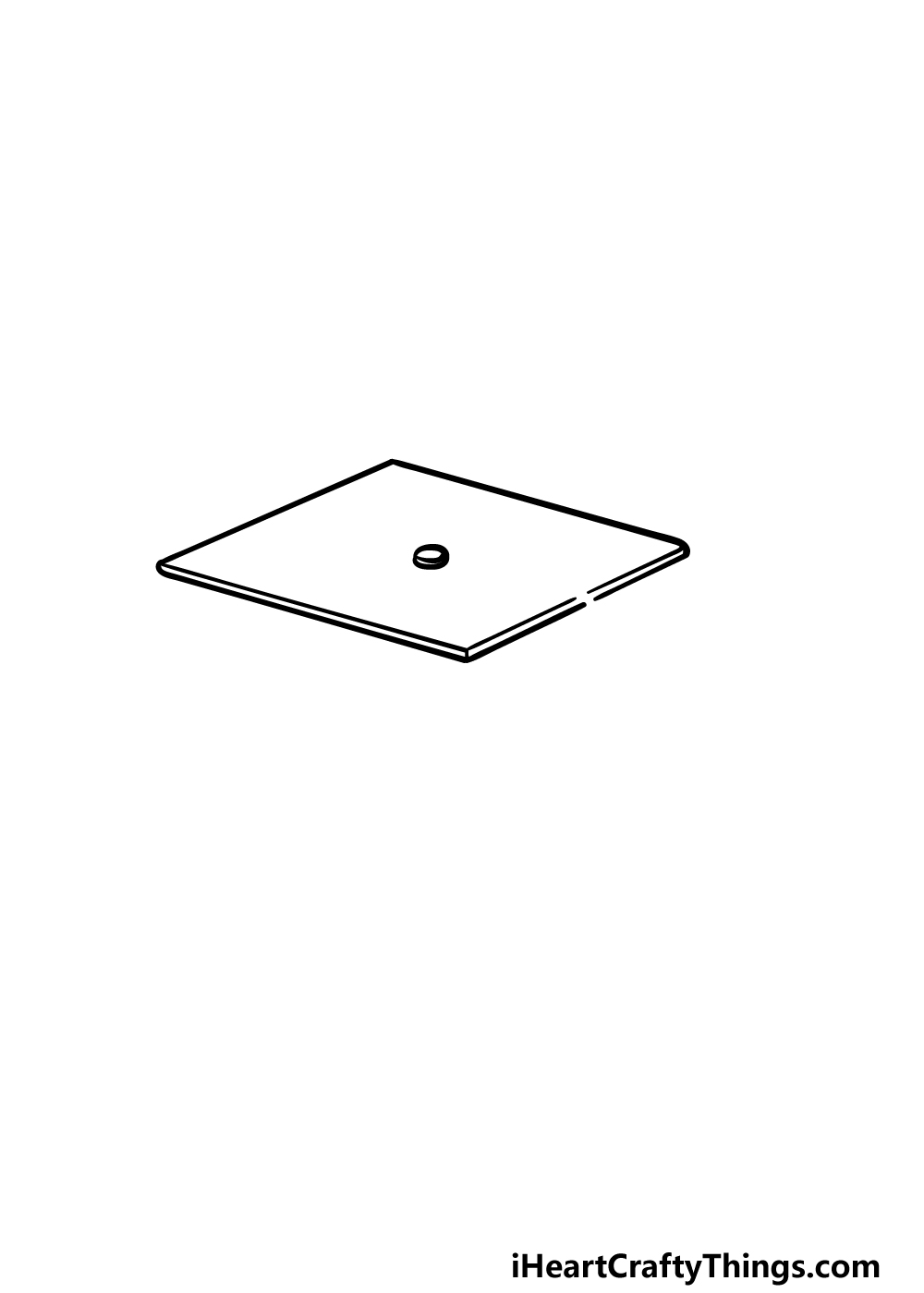 drawing Graduation Hat step 1