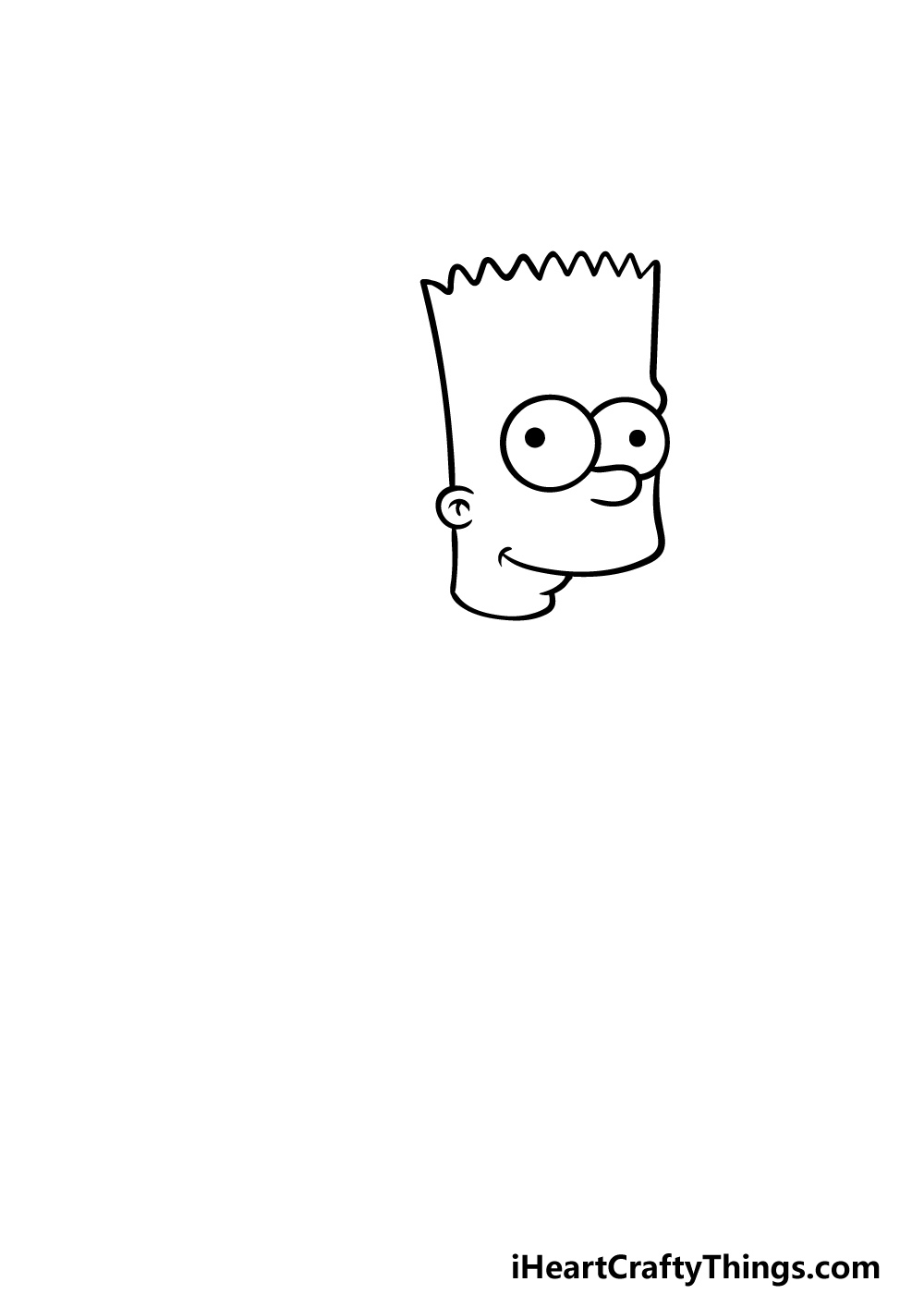 drawing Bart Simpson step 1