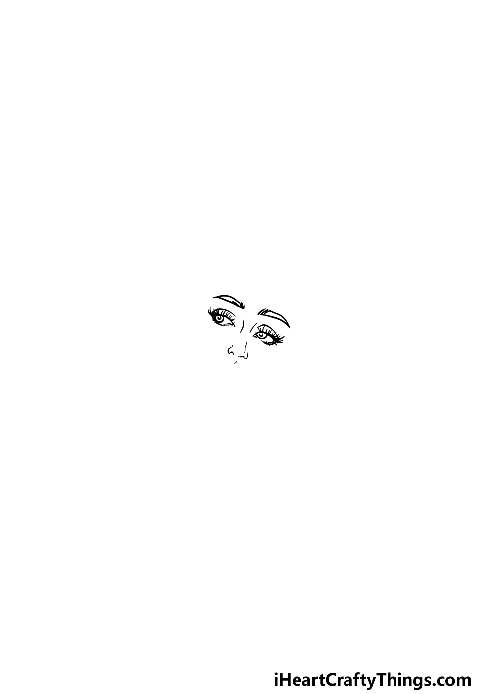 drawing Ariana Grande step 1
