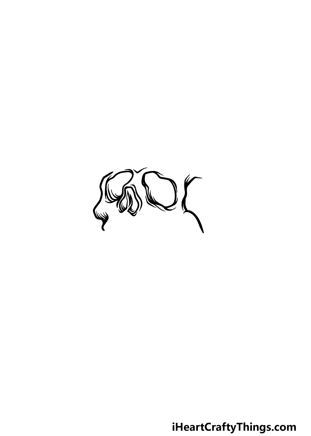 drawing A Rose Skull step 1
