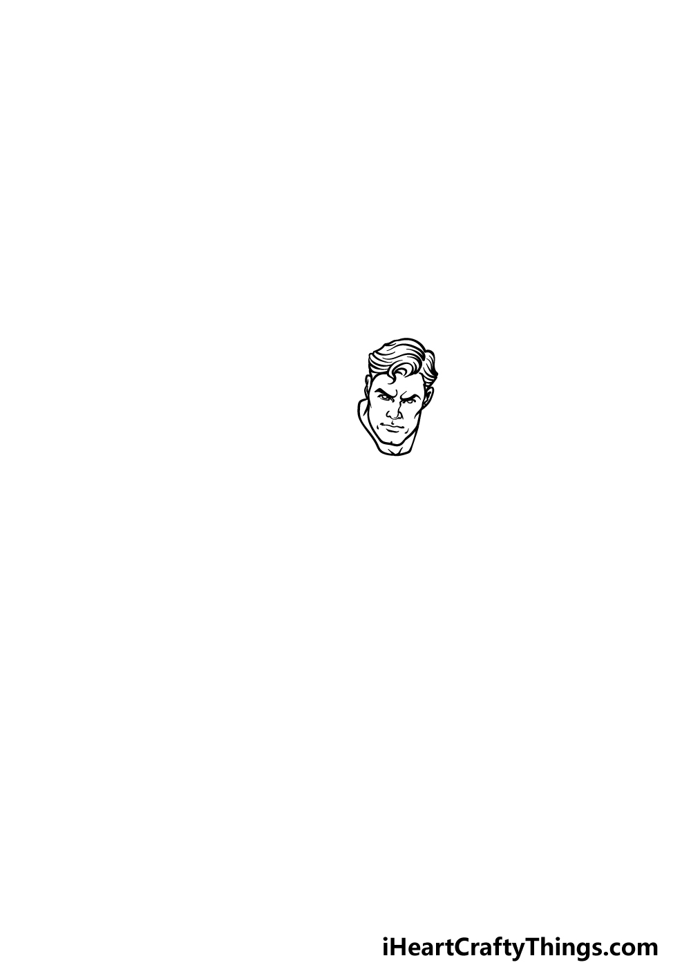 drawing Superman step 1