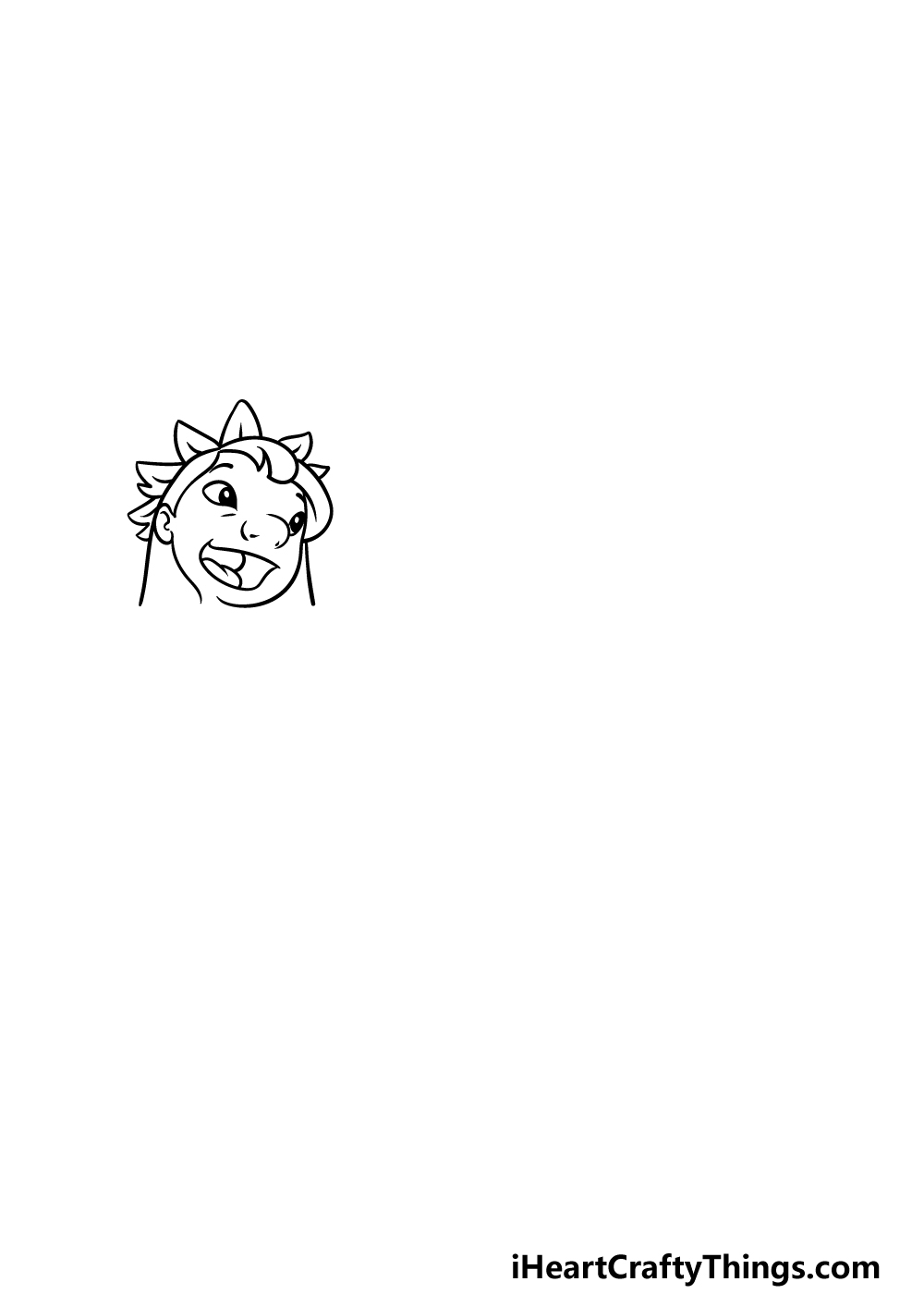 drawing Lilo and Stitch step 1